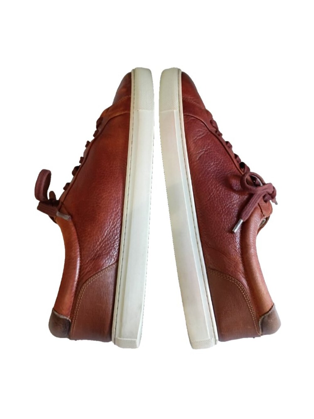 Ted Baker Men's Udamo Casual Shoes Genuine Leather Cognac Brown Sneakers - 13M